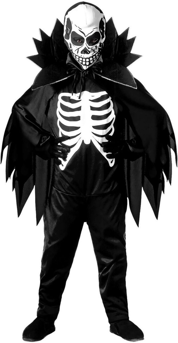 Spook & Skelet Kostuum | Scary Skeleton Sir Skeleton Kostuum Jongen | Maat 116 | Carnaval kostuum | Verkleedkleding